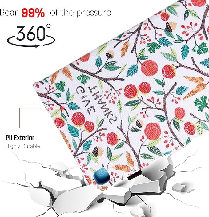 Dteck Case for Samsung Galaxy Tab S6 Lite Tablet 10.4 Inch (2024/2022/2020) - Protective Leather Folio Case with Auto Wake Sleep/Stand/Card Slots Function Cute Cartoon Lightweight Slim Cover (Fruit)