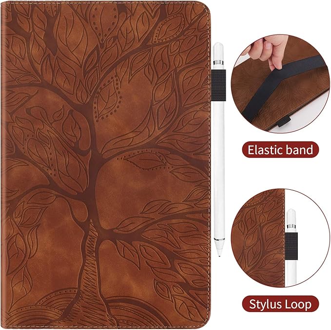 Case for Samsung Galaxy Tab S5e 10.5 2019 SM-T720/T725 Premium PU Leather Stand Flip Wallet Case Multiple Viewing Angles Lightweight Folio Cover with Card Pockets Stylus Loop Elastic Band - Brown