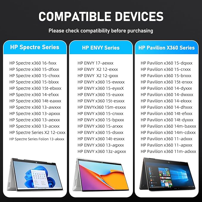 Stylus Pen for HP Envy X360 Pavilion X360 Specter X360 Spectre X2 Envy X2 Rechargeable MPP 2.0 Tilt Active Pen with 4096 Pressure Sensitivity, Palm Rejection, Triangular Pen Body Design, Red