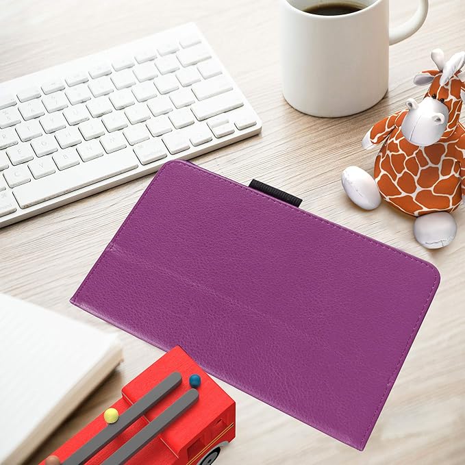 Case for Amazon Fire HD 10 Tablet 10.1" Inch Display (13th Generation, 2023 Released) - Slim Lightweight Folio Stand Cover PU Leather Case + 1 Screen Protector and 1 Stylus (Purple)