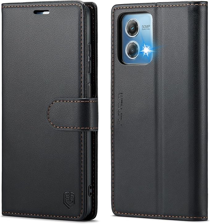FLIPALM Wallet Case for Moto G Stylus 5G 2024, RFID Blocking Credit Card Holder, PU Leather Folio Flip Kickstand Protective Shockproof Cover for Motorola Moto G Stylus 5G 2024 (Black)