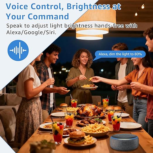 10 Pack Smart LED Dimmer Switch, Single Pole, Neutral Wire Required, Works with Alexa & Google Home, 2.4GHz WiFi Switch No Hub Needed, 150W Max LED/CFL 600W Max Incandescent, ETL/FCC Certified, White