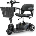 3 Wheel Mobility Scooters for Adults，Collapsible Electric Powered Wheelchair，Portable Compact Motorized Scooter for Travel，Long Range Power，Battery with Charger，Basket and Cup Holder (Black)