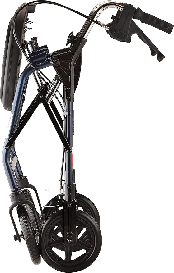 NOVA Mighty Mack Heavy Duty Rollator Walker 500 lb Weight Capacity, Blue