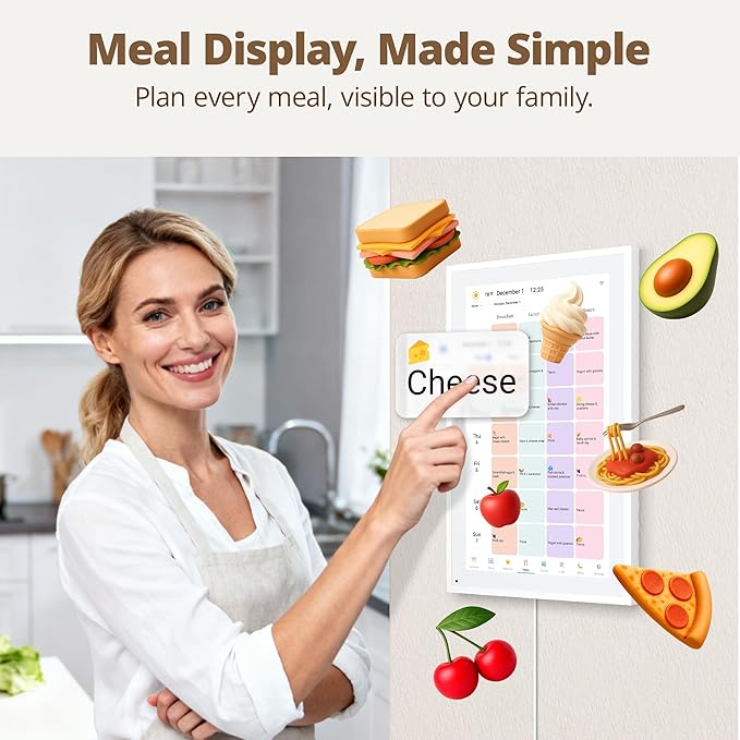 Dragon Touch 15.6" Digital Calendar Chore Chart – 1080P Full HD Interactive Touchscreen, Smart Family Planner, Hearth Display Digital Calendar Wall & Desk Mountable for Seamless Scheduling