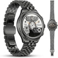 2026 Rotating Bezel Smart Watch for Men with Bluetooth Call, Heart Rate, Blood Pressure, SpO2, Sleep Monitor, Waterproof Round Watch with Encoder Knob, 1.32" AMOLED Display, Compatible Android and iOS