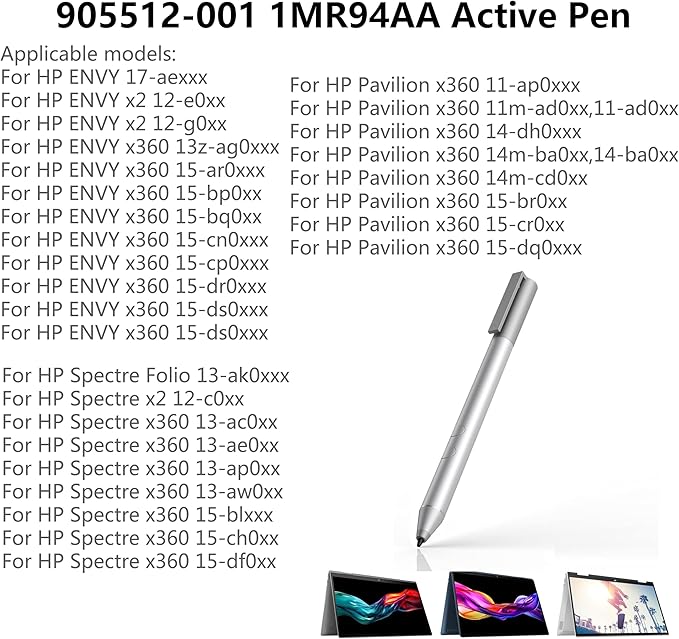 Genuine Digital Stylus Pen for HP Envy x360 15-ds0xxx