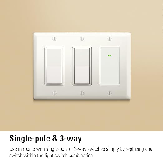 Eve Light Switch (Matter) – Smart Wall Switch for Apple Home, Alexa, Google Home, SmartThings; for Single-Pole & 3-Way switches; Thread, Requires Thread Border Router & Neutral Wire; UL-Certified
