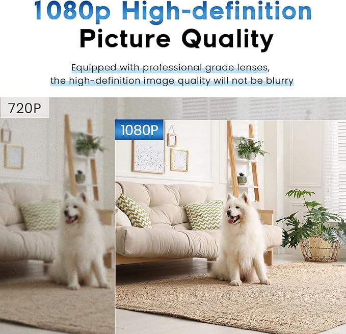 1080P WiFi Security Camera Wall Outlet - Mini Indoor Nanny Cam with Local SD Card Storage（SD Card not Included）, 120° Wide Angle, No Battery Needed Plug-in Camera for Baby/Pet/Home Security
