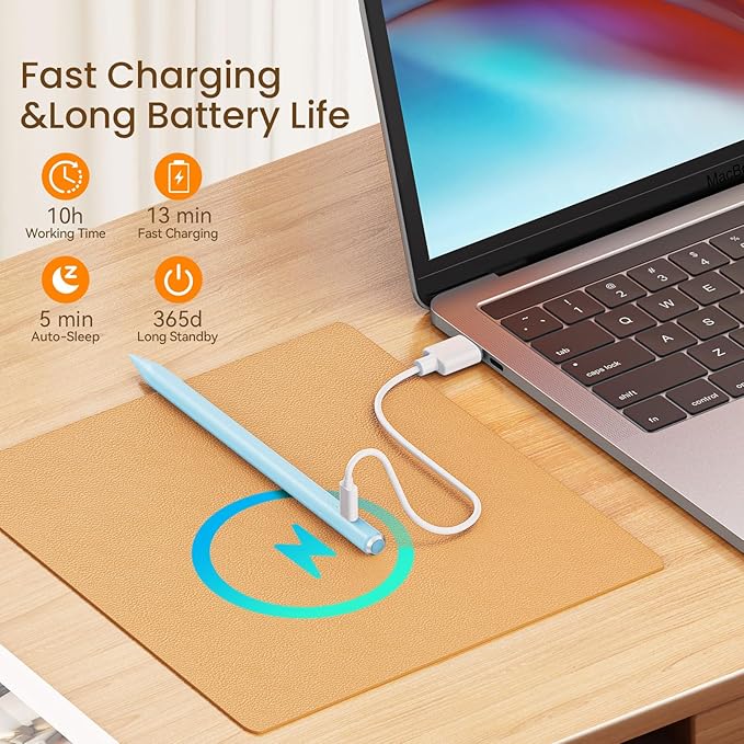 Hastraith Stylus Pen for iPad(2018-2026)-13 Mins Fast Charge with Tilt Sensitivity & Palm Rejection for iPad 11/10/9/8/7/6th Gen, Air 5/4/3/M4/M3/M2, Pro 13"/12.9"/11"/M4, Mini 7/6/5th, Blue
