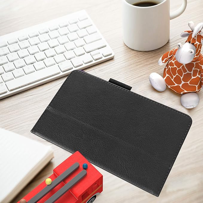 Case for Amazon Fire HD 10 Tablet 10.1" Inch Display (13th Generation, 2023 Released) - Slim Lightweight Folio Stand Cover PU Leather Case + 1 Screen Protector and 1 Stylus (Black)