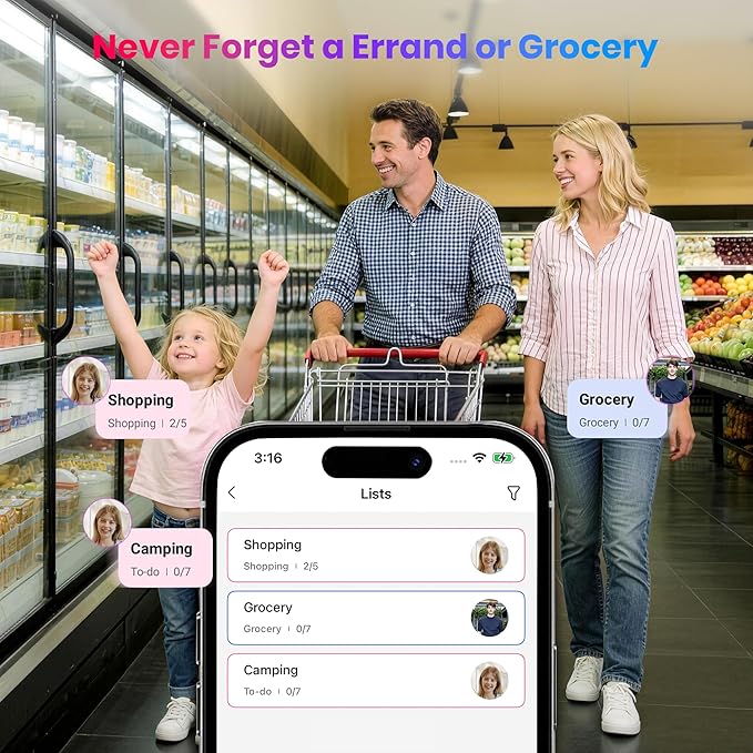 BIGASUO 10.1" Digital Calendar, Smart Touchscreen Interactive Display, Electronic Organizer for Monthly, Weekly & Daily Agenda, Chore Chart, Meal Planner, To Do List, Family Schedules, Picture Frame