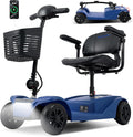 WayCare 15-25 Miles Long Range Mobility Scooter,Weight Capacity 300 LBS+ Powered Mobility Scooters for Seniors, Compact Duty Mobile for Travel with LED Headlight and Detachable Basket(Blue)