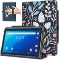 TiMOVO Universal Case for 10.1 Inch Android Tablet with Pen Loop, Lightweight Folding Stand Cover with Hand Strap for All 9.6"-11" Touchscreen Tablet, Colorful Flower