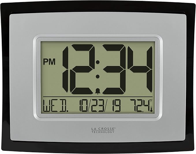 La Crosse Technology WT-8002U Digital Wall Clock, Pack of 5