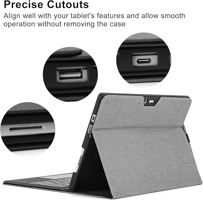 Omnpak Microsoft Surface Pro 7 Plus Case 12.3 Inch Compatible with Type Cover