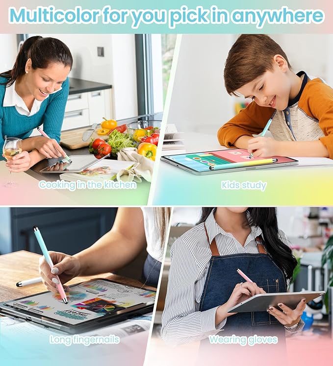 Stylus Pen for Touchscreen 10 Pack, 2 in 1 Universal Stylus High Precision Sensitivity, Stylus Pen for ipad, iPhone, Android, Galaxy Microsoft,Chromebook Tablet All Capacitive Touch Screens
