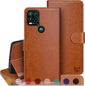 SUANPOT 【RFID Blocking for Motorola Moto G Stylus 5G (Non 2022) with Wallet case Credit Card Holder,PU Leather Flip Folio Book Phone case Cover Women Men for MotoG Stylus 5G case(Light Brown)