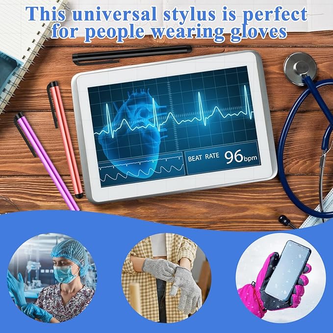 150 Pcs Styluses Pens for Touch Screens Universal Stylus Compatible with Touch Screens Capacitive Stylus Compatible with All Universal Touchs Screen Devices, 10 Colors