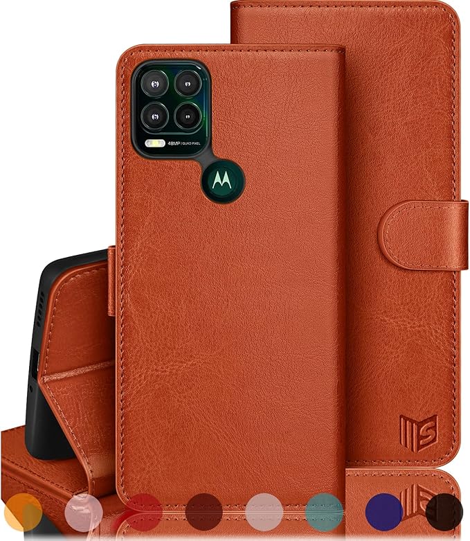SUANPOT 【RFID Blocking for Motorola Moto G Stylus 5G (Non 2022) with Wallet case Credit Card Holder,PU Leather Flip Folio Book Phone case Cover Women Men for MotoG Stylus 5G case(Orange)