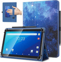 TiMOVO Universal Case for 10.1 Inch Android Tablet with Pen Loop, Lightweight Folding Stand Cover with Hand Strap for All 9.6"-11" Touchscreen Tablet, Blue Starry Sky