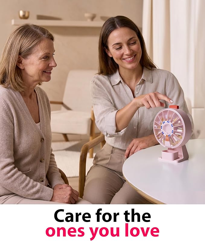 14-Day Rotating Pill Dispenser Wheel Push Button Wall-Mount or Desktop for Seniors