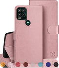 SUANPOT 【RFID Blocking for Motorola Moto G Stylus 5G (Non 2022) with Wallet case Credit Card Holder,PU Leather Flip Folio Book Phone case Cover Women Men for MotoG Stylus 5G case(Rose Gold)