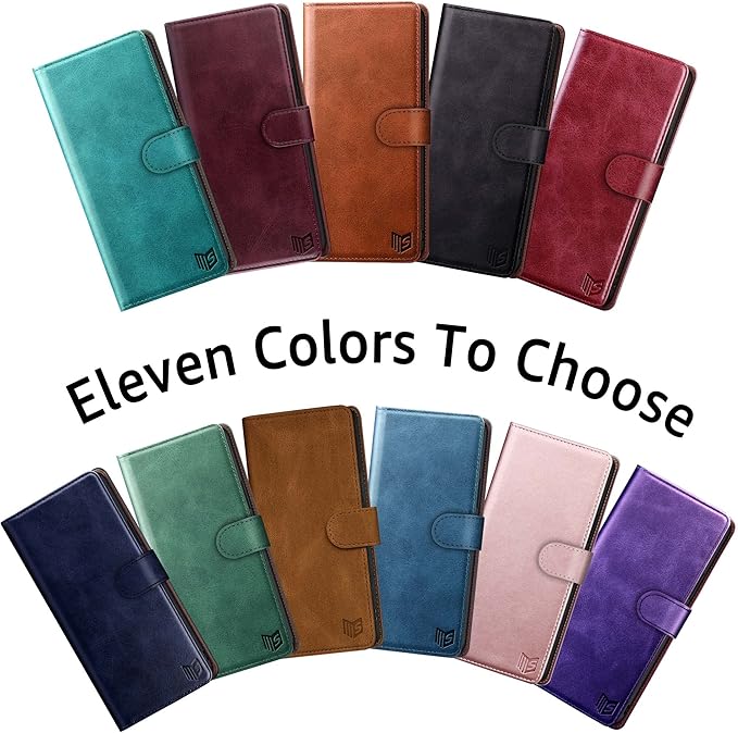 SUANPOT RFID Wallet Case for Motorola Moto G Stylus 5G - PU Leather Shockproof Flip Cover with Card Holder (Wine Red)