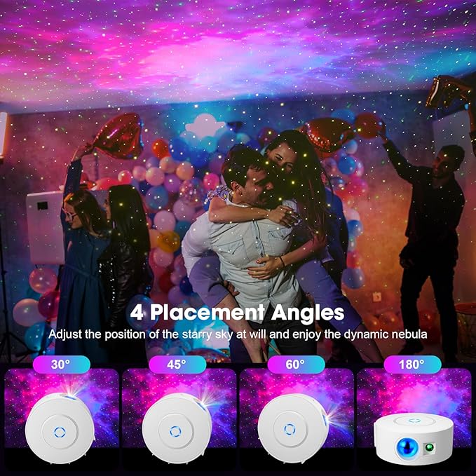 Aurviv Star Projector 900 Sqft Galaxy Night Light App Voice Control 4 Custom Scenes