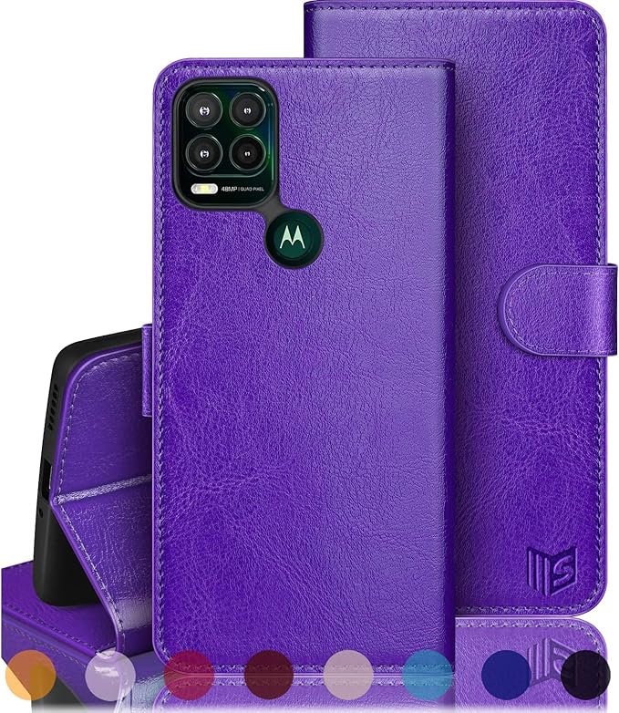 SUANPOT 【RFID Blocking for Motorola Moto G Stylus 5G (Non 2022) with Wallet case Credit Card Holder,PU Leather Flip Folio Book Phone case Cover Women Men for MotoG Stylus 5G case(Purple)