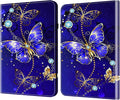 Dteck for Galaxy Tab S6 Lite (10.4") Tablet Case 2024/2022/2020 (SM-P620/P610), PU Leather Slim Folio Case with Adjustable Stand, Lightweight Protective Cute Cover with Stylus Pen Loop (A Butterfly)