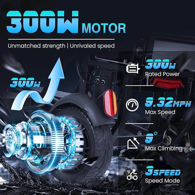 New Upgrade Folding Mobility Scooters for Adults, 9.32mph 50 Miles Driving Distance, with 2 * 10AH Long-Range Lithium Battery, 3 Wheel Ultra Lightweight Travel Portable Power Scooters for Seniors