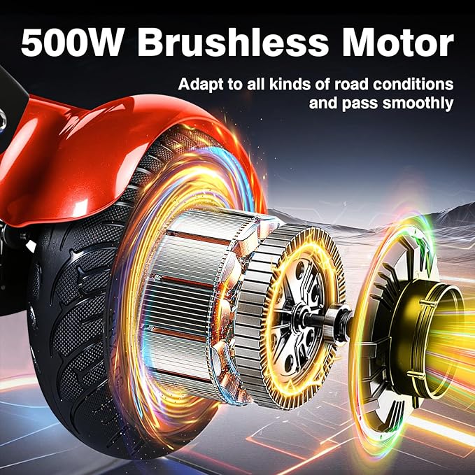 Mobility Scooters for Seniors & Adults– 4 Wheel Foldable Portable Electric Scooter, 500W Dual Motor, 30-Mile Range, 11 MPH, All-Terrain Lightweight Folding Mobility Scooter Lightweight for Adults