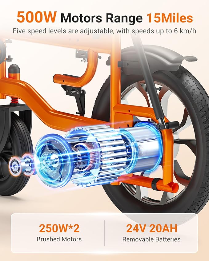Electric Wheelchairs for Adults, Reclining Electric Wheelchair, 90°-160° Adjustable Backrest, 16" Alloy Wheels, Ergonomic Portable Mobility Scooter with USB Charging & Detachable Footrest