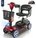 DECOMIL Mobility Scooter for Seniors – 20 Miles Range, 4 Wheel Foldable Electric Scooter, 24V 20Ah Battery, 300W Motor, 285 lbs Capacity, Travel Scooter with USB Charging Input,