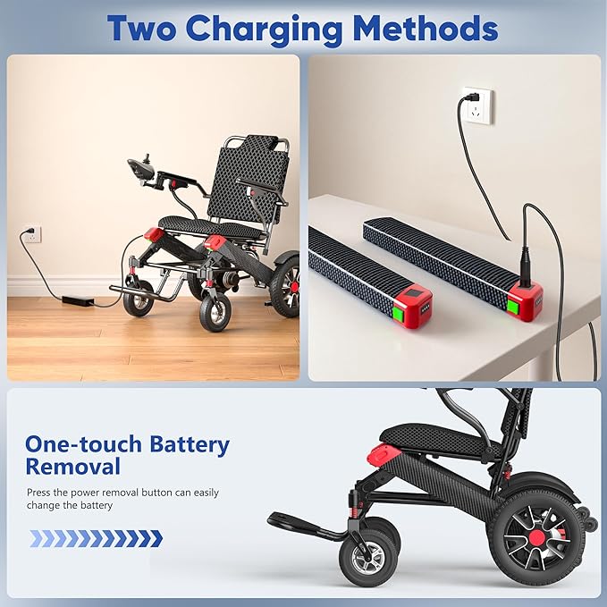Electric Wheelchair for Adults, 30Miles Travel Range Heavy Duty Motorized Wheelchair for Seniors, Max Support 350lbs, All Terrain Power Wheelchairs for Home & Outdoor, Airline Approval