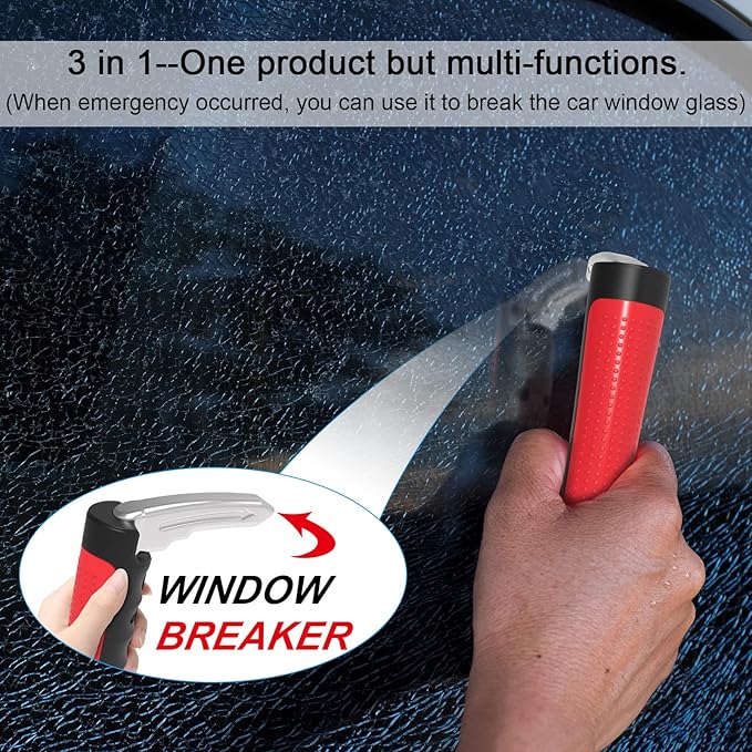 2Pack Multifunction Car Handle Assist for Elderly and Handicapped, 3 in 1 Automotive Door Assist Handle, Seatbelt Cutter, Window Breaker, Car Door Handle for Seniors