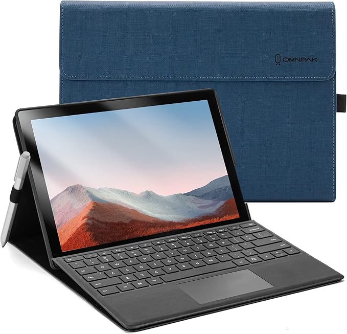 Omnpak Case for Microsoft Surface Pro 7 Plus 7 6 5 4 with Stylus Holder Slim Cover