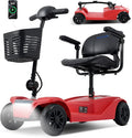 WayCare 15-25 Miles Long Range Mobility Scooter,Weight Capacity 300 LBS+ Powered Mobility Scooters for Seniors, Compact Duty Mobile for Travel with LED Headlight and Detachable Basket(Red)