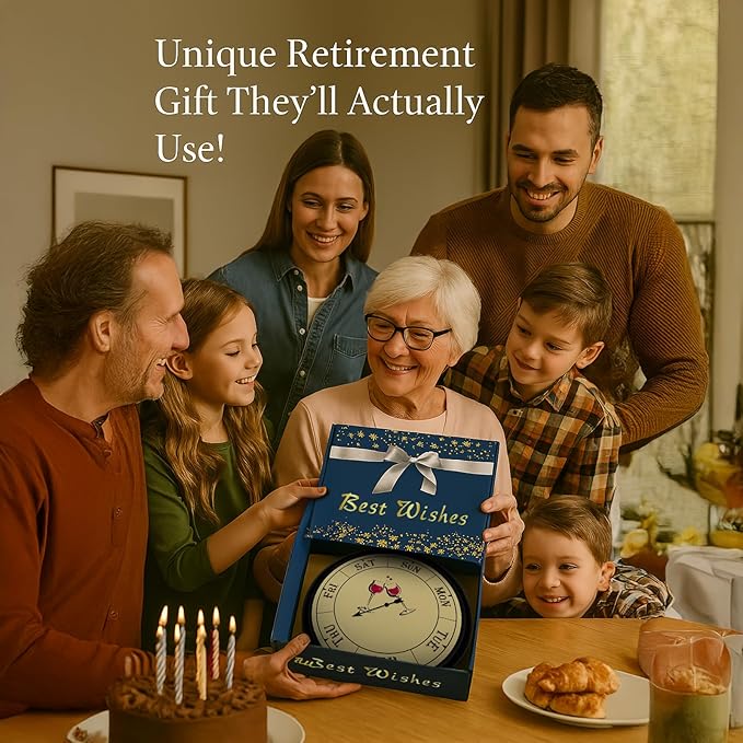 Retirement Gift for Woman, Day of The Week Clock, Unique Retirement Gifts, Day Clocks for Seniors Grandparents Funny Living Room Decor