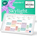 Skylight Calendar 2 - 15-inch Full HD Touchscreen Digital Calendar, Featured on Wirecutter - Wall Planner & Interactive Chore Chart, Smart Family Organizer, 16GB Storage, Wi-Fi, Wall Mount Included - Classic, White