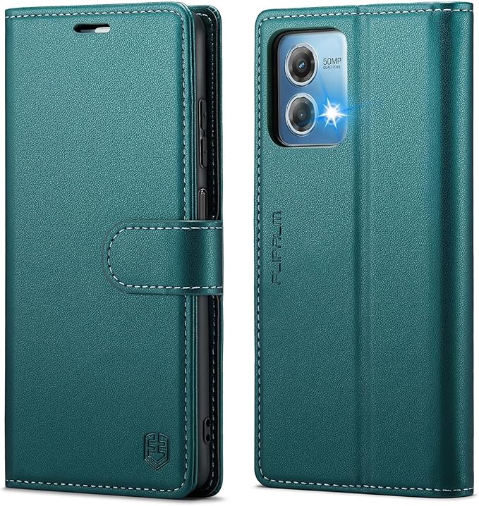 FLIPALM Wallet Case for Moto G Stylus 5G 2024, RFID Blocking Credit Card Holder, PU Leather Folio Flip Kickstand Protective Shockproof Cover for Motorola Moto G Stylus 5G 2024 (Green)