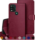 SUANPOT 【RFID Blocking for Motorola Moto G Stylus 5G (Non 2022) with Wallet case Credit Card Holder,PU Leather Flip Folio Book Phone case Cover Women Men for MotoG Stylus 5G case(Wine Red)