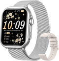 1.83" HD Smart Watch, 30 Days Battery Life, Sleep/Heart Rate/SpO2/Blood Pressure Monitor, Calls/Messages/Notifications, 5ATM 110+ Sports Modes Fitness Tracker Watch, for Women & Men/ Android & iPhone