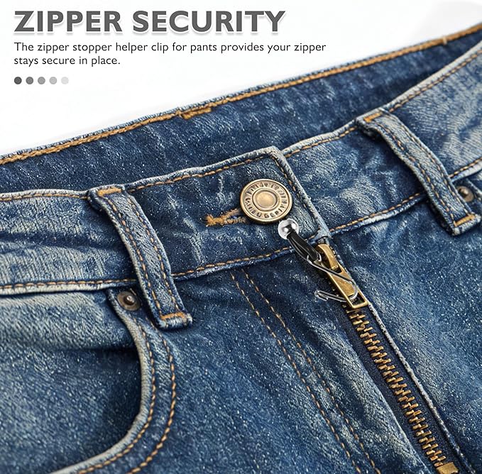 20Pcs Zipper Holder Upper for Jeans - Button Extenders for Pants and Jeans - Trouser Button Stopper Helper Clip - Zipper Fastener Hook