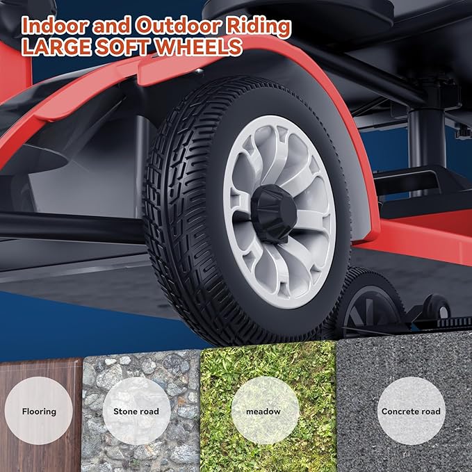 Movcan S-01 4-Wheel Heavy Duty Mobility Scooter for Seniors & Adults, 419lbs Weight Capacity, 360° Swivel Seat, USB Charging,Turn Signals, Safety & Large Storage for Shopping, Park & Daily Outdoor Use
