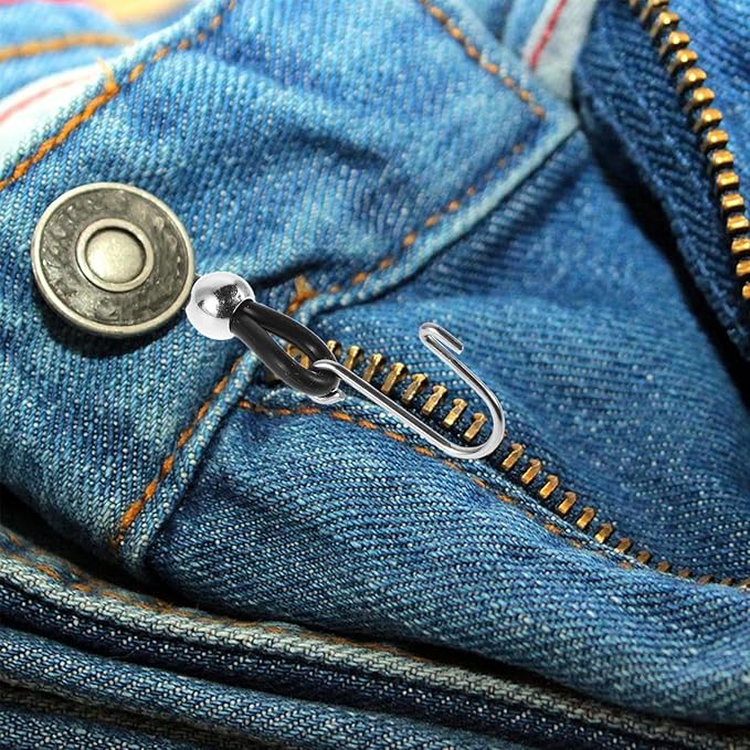 20Pcs Zipper Holder Upper for Jeans - Button Extenders for Pants and Jeans - Trouser Button Stopper Helper Clip - Zipper Fastener Hook