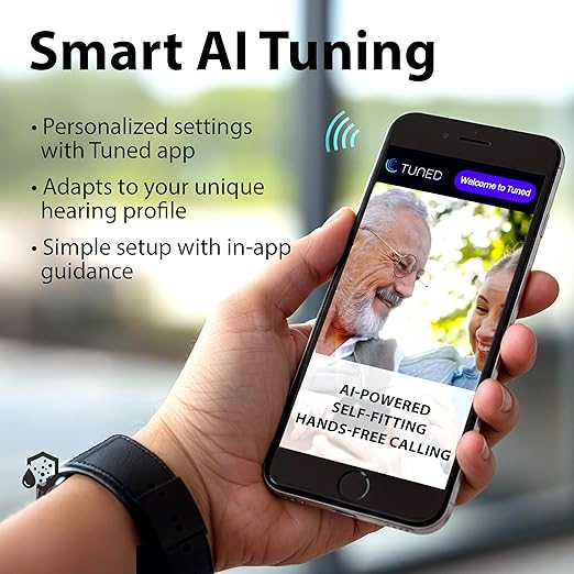 JVC OTC Hearing Aids AI Self-Fitting 84-Hour Battery Bluetooth FDA-Cleared for Seniors