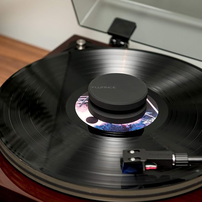 Fluance Vinyl Record Accessory Kit Anti-Static Carbon Fiber Brush and Record Weight VB52RW03