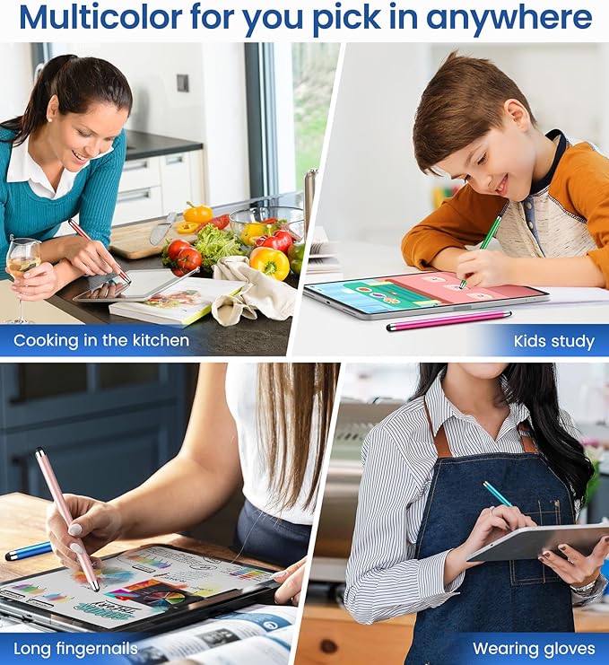 Stylus Pen for Touchscreen 20 Pack, 2 in 1 Universal Stylus High Precision Sensitivity, Stylus Pen for ipad, iPhone, Android, Galaxy Microsoft,Chromebook Tablet All Capacitive Touch Screens